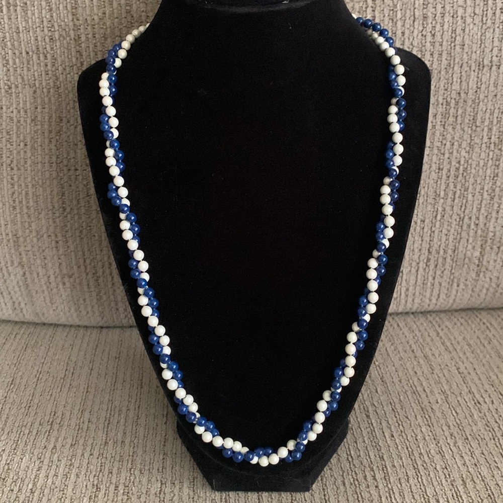 Blue & white necklace